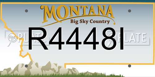 R4448I Montana License Plate