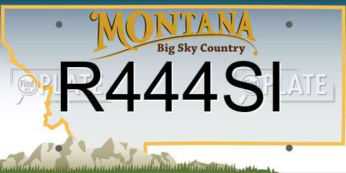 R444SI Montana License Plate