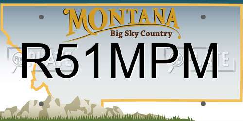 R51MPM Montana License Plate