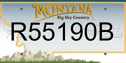 R55190B Montana License Plate