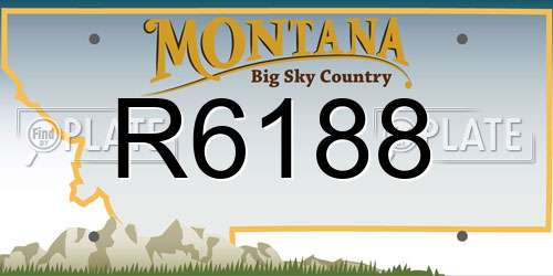 R6188 Montana License Plate