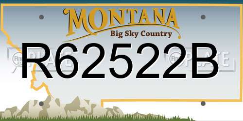 R62522B Montana License Plate