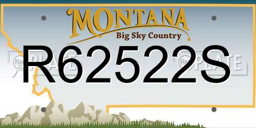R62522S Montana License Plate