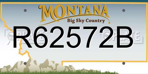 R62572B Montana License Plate