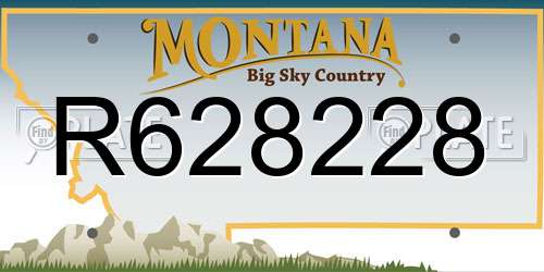 R628228 Montana License Plate