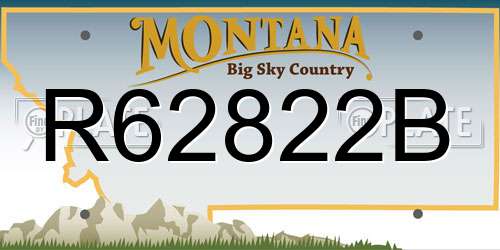 R62822B Montana License Plate