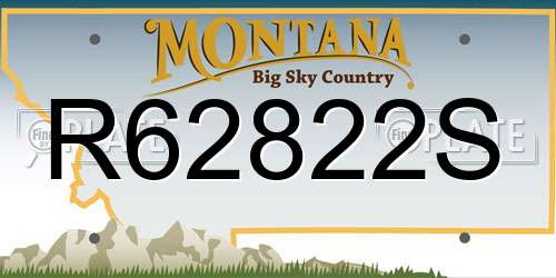 R62822S Montana License Plate
