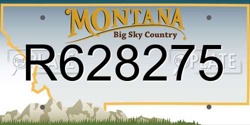 R628275 Montana License Plate