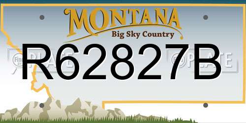 R62827B Montana License Plate