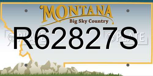 R62827S Montana License Plate