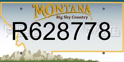 R628778 Montana License Plate