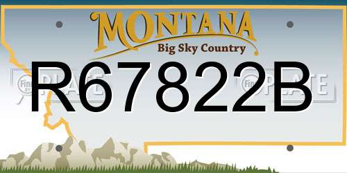 R67822B Montana License Plate
