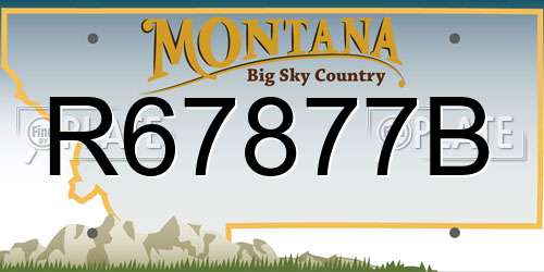R67877B Montana License Plate