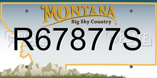 R67877S Montana License Plate