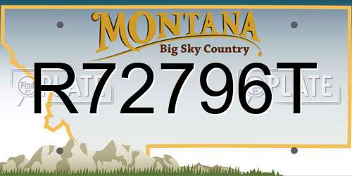 R72796T Montana License Plate