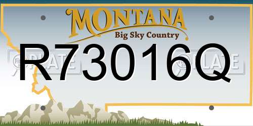 R73016Q Montana License Plate