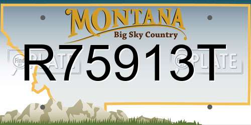 R75913T Montana License Plate
