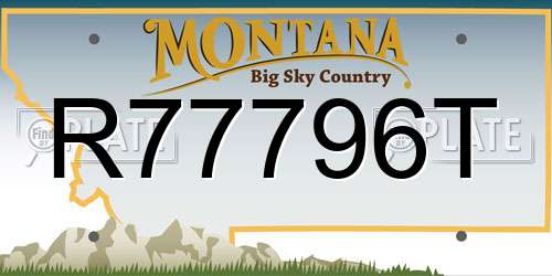 R77796T Montana License Plate