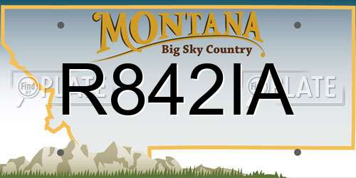 R842IA Montana License Plate