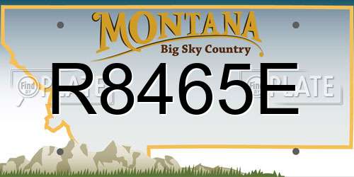 R8465E Montana License Plate