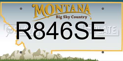 R846SE Montana License Plate