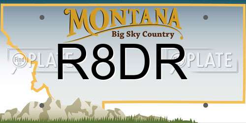 R8DR Montana License Plate