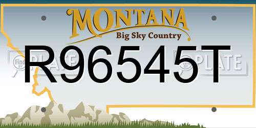 R96545T Montana License Plate