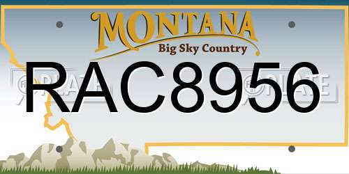 RAC8956 Montana License Plate