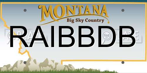 RAIBBDB Montana License Plate