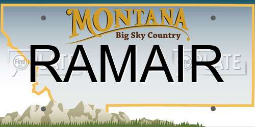 RAMAIR Montana License Plate