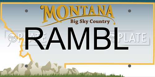 RAMBL Montana License Plate