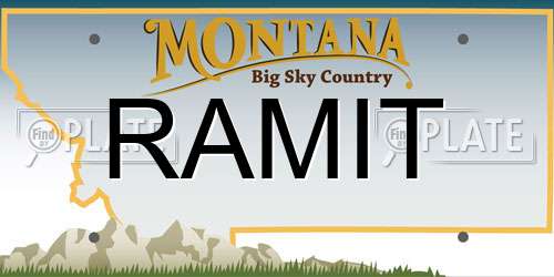 RAMIT Montana License Plate