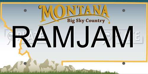 RAMJAM Montana License Plate