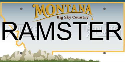 RAMSTER Montana License Plate