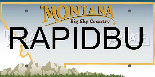 RAPIDBU Montana License Plate