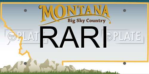 RARI Montana License Plate