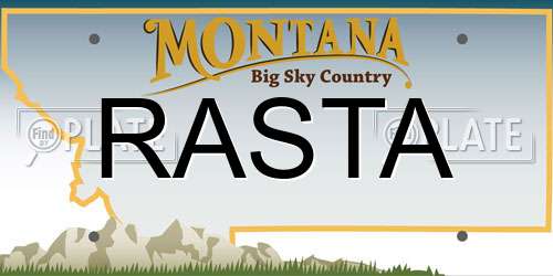 RASTA Montana License Plate