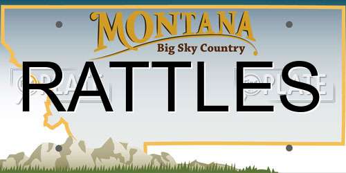 RATTLES Montana License Plate