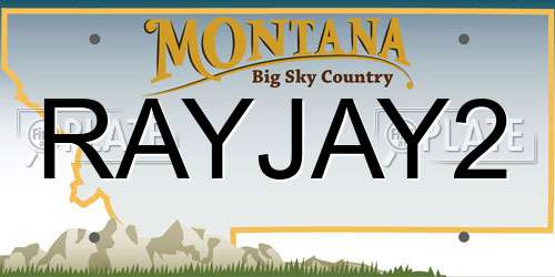 RAYJAY2 Montana License Plate