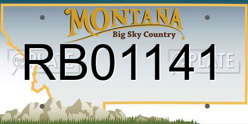RB01141 Montana License Plate