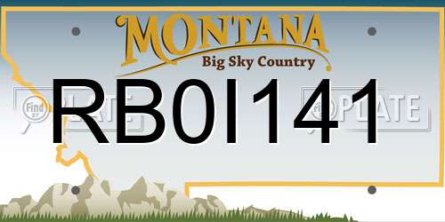 RB0I141 Montana License Plate
