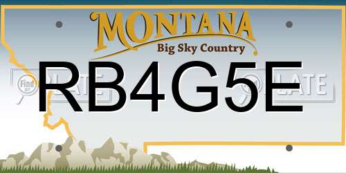RB4G5E Montana License Plate