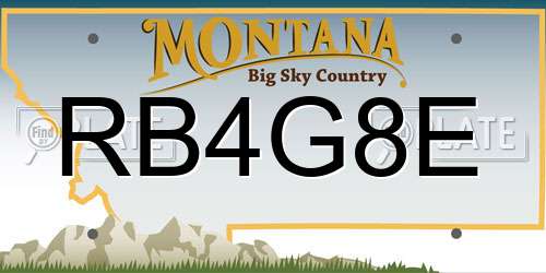 RB4G8E Montana License Plate