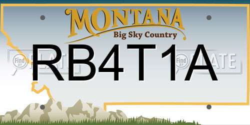 RB4T1A Montana License Plate