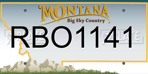 RBO1141 Montana License Plate
