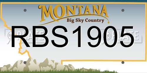 RBS1905 Montana License Plate