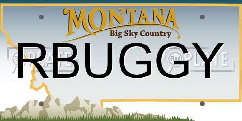 RBUGGY Montana License Plate