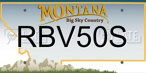 RBV50S Montana License Plate