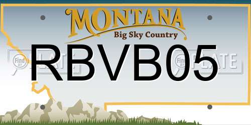 RBVB05 Montana License Plate