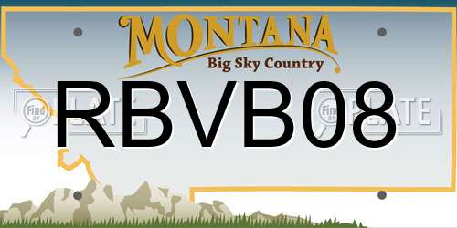 RBVB08 Montana License Plate